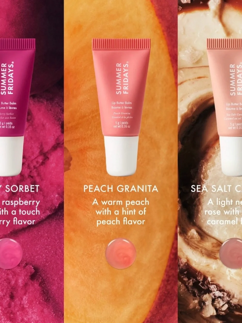 Summer Fridays The Sweet Summers  Lip Butter Balm Minis Trio NEW